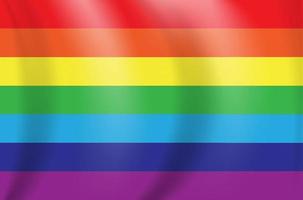 bela bandeira do arco-íris multicolorido. ilustração vetorial. eps10 vetor