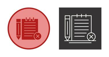 ícone vetorial de notas desmarcadas vetor