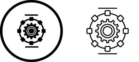 ícone de vetor de processo automatizado