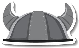 Adesivo de capacete de cavaleiro com desenho de chifre vetor