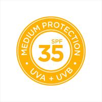 UV, proteção solar, meio SPF 35. vetor
