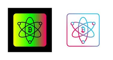 ícone de vetor de ciência bitcoin