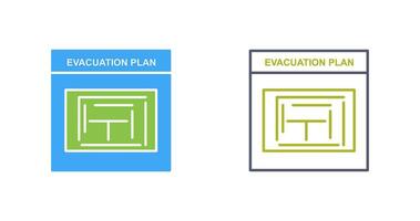 ícone de vetor de plano de evacuação