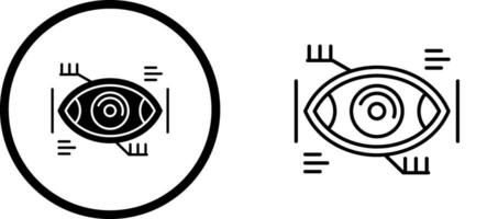 ícone de vetor de reconhecimento ocular