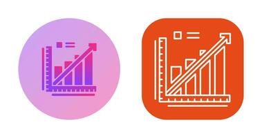 ícone de vetor de gráfico de linhas