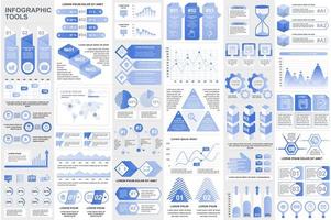 coleção infográfico elementos visualização de dados desenho vetorial vetor