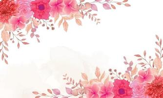 fundo floral aquarela elegante vetor