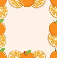 laranjas com uma fatia de um padrão sem emenda de laranjas vetor