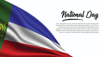 banner do dia nacional com fundo da bandeira khakassia vetor