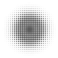 Pop Art Background, pontos de intervalo mínimo preto sobre fundo branco. vetor