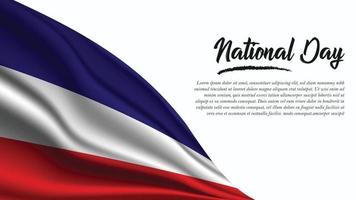 banner do dia nacional com fundo da bandeira de los altos vetor