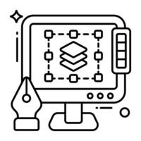 uma único Projeto ícone do rede concepção vetor