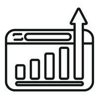 financeiro rede gráfico ícone esboço vetor. desconto taxa vetor