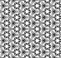 padrão abstrato sem costura preto e branco. fundo e pano de fundo. projeto ornamental em tons de cinza. ornamentos em mosaico. ilustração gráfica vetorial. vetor