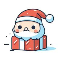 fofa santa claus personagem. vetor ilustração dentro plano estilo.