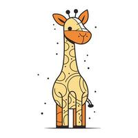 fofa desenho animado girafa. vetor ilustração dentro uma plano estilo.