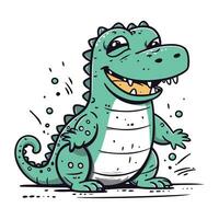 crocodilo. vetor ilustração do uma desenho animado crocodilo.