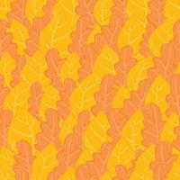 folhas de outono. padrão sem emenda. folha amarela e laranja. vetor