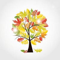 fundo de árvore natural de outono brilhante. ilustração vetorial vetor