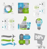 coleção de modelos de infográfico para ilustração vetorial de negócios vetor