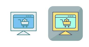 ícone de vetor de configurações de comércio eletrônico