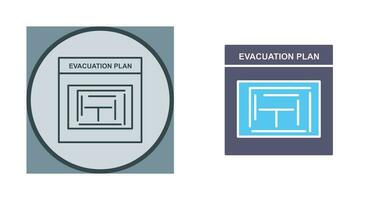 ícone de vetor de plano de evacuação