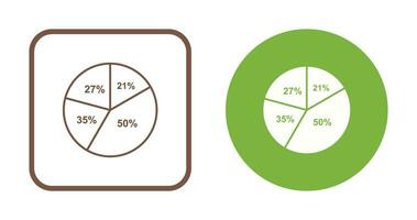 ícone de vetor de gráfico de pizza