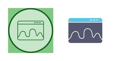 ícone de vetor de estatísticas de página da web
