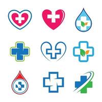 imagens de logotipo de cuidados médicos vetor