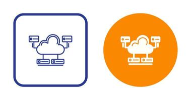 ícone de vetor de banco de dados em nuvem