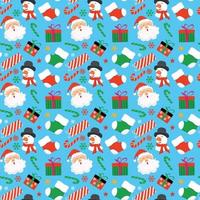 design de fundo padrão sem emenda de natal vetor