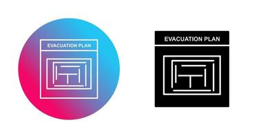 ícone de vetor de plano de evacuação