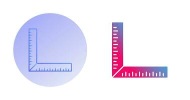 ícone de vetor de régua quadrada
