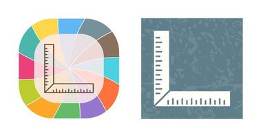 ícone de vetor de régua quadrada