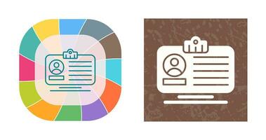 ícone de vetor de cartão de identificação