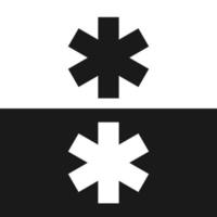 conjunto de um símbolo de estrela médica, ilustração vetorial vetor