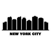 horizonte de nova york ilustrado em fundo branco vetor
