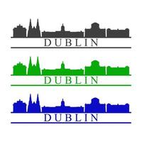 horizonte de dublin ilustrado em fundo branco vetor