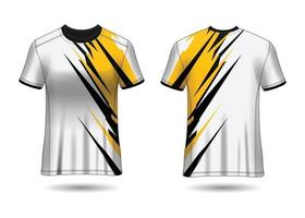 design de esporte de t-shirt. camisa de corrida. vista frontal e traseira uniforme. vetor