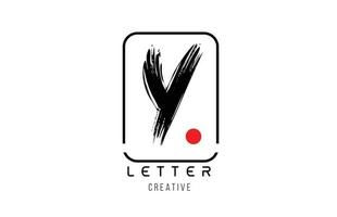 letra do alfabeto y grunge design de escova suja para o ícone da empresa de logotipo vetor
