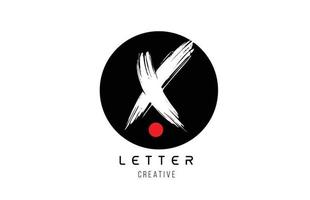letra do alfabeto x desenho de escova grunge para logotipo da empresa vetor