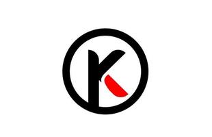 desenho da letra k do alfabeto circular para o ícone do logotipo da empresa vetor