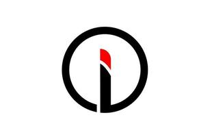 desenho da letra i do alfabeto circular para o ícone do logotipo da empresa vetor
