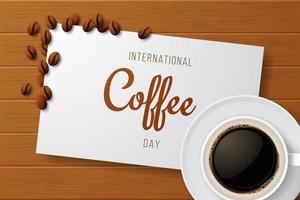 dia internacional do café. ilustração vetorial vetor