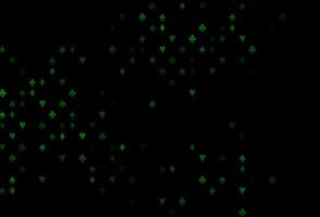 fundo vector verde escuro com sinais de cartões.