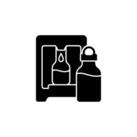 ícone de glifo preto da estação de abastecimento de água de autoatendimento vetor