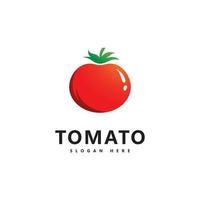 desenho de ilustração de ícone de vetor de logotipo de tomate