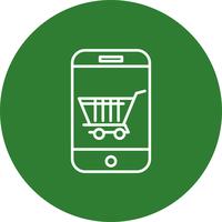 Ícone de compras on-line de vetor