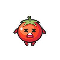 o personagem mascote dos tomates mortos vetor