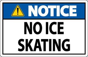 aviso prévio placa não gelo patinação vetor